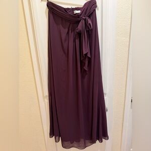 Liza Fields Plum Chiffon Dress | Designer Sample | Formal / Evening